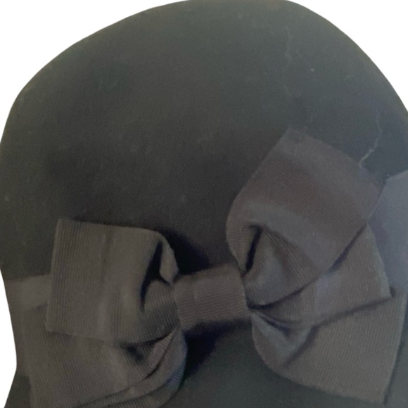 San Diego Hat Co.-Womens Wool Elegant Feminine Black Bow Evening Hat - Picture 2 of 13